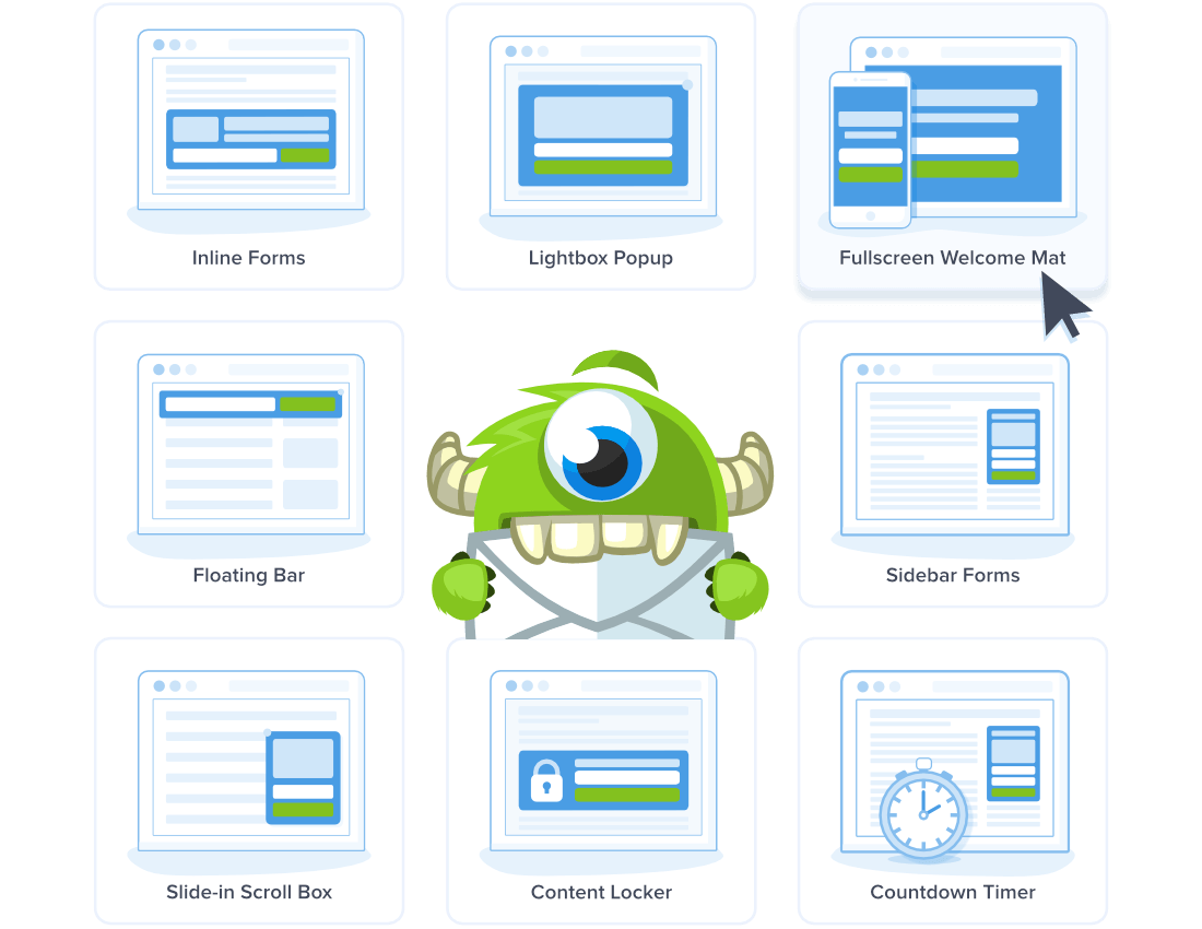 Optinmonster campaign types